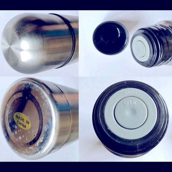 Vintage Stainless Steel Vacuum Flask Bottle Thermos Insulated 9 3/4” Tall - Picture 5 of 13